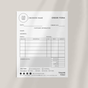 Formulaire de commande simple moderne