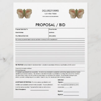 Formulaire de proposition de papillon d'eau Blanc