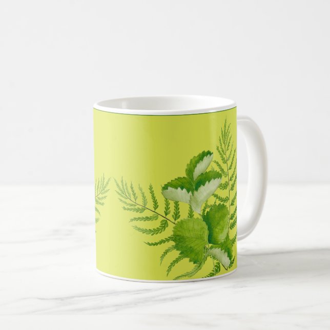 Formulaires en vert sur une Mug classique (11 oz.) (Devant droit)