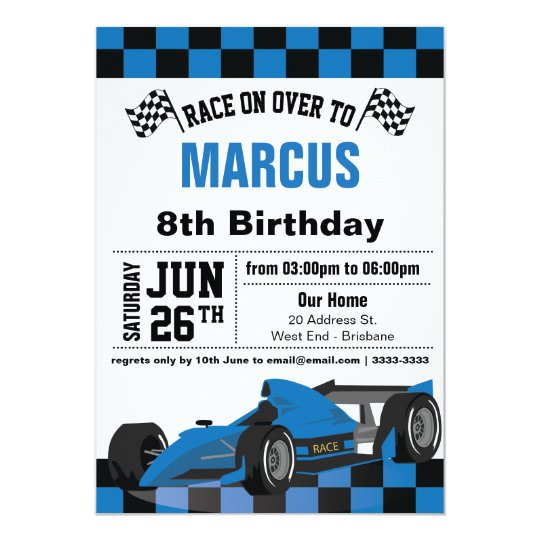 Formule 1 Invitation A La Fete D Anniversaire Zazzle Fr