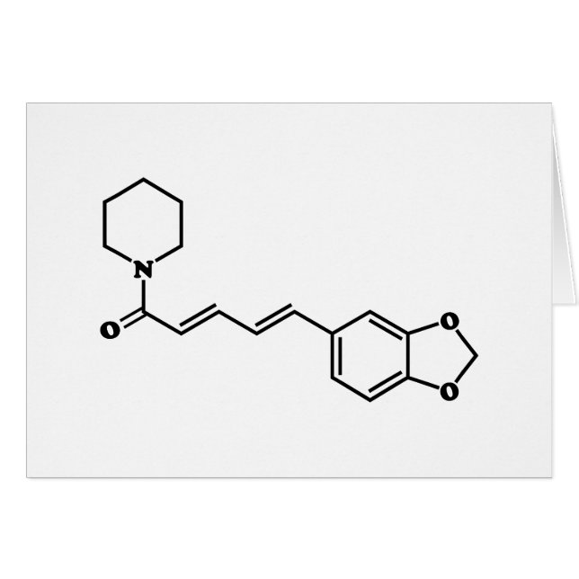Formule chimique moléculaire de poivre noir Piperi (Devant horizontal)