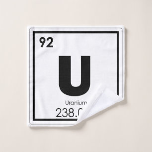 Formule en uranium de chimie de symbole d'élémen