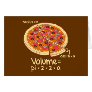 Formule mathématique = Pi*z*z*a de volume de pizz
