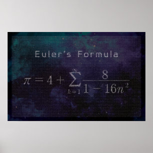 Formule Pi d'Euler - Poster Math