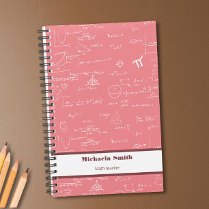 Formules d'équations mathématiques roses mignonnes