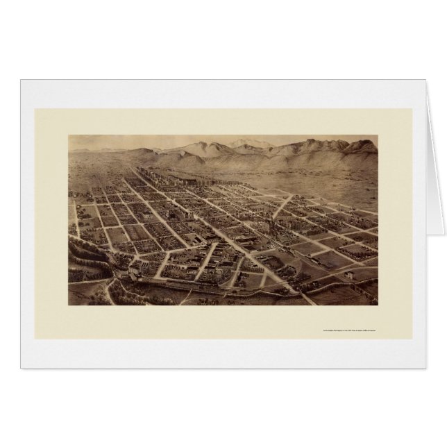 Fort Collins, carte panoramique de Co - 1899 (Devant horizontal)
