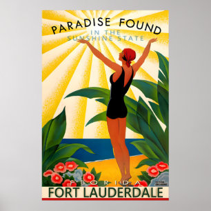 Fort Lauderdale Floride Affiche de voyage Nouveau 