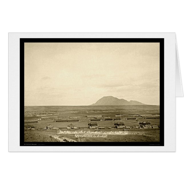 Fort Meade avec Bear Butte SD 1888 (Devant horizontal)