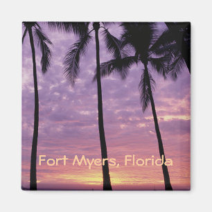 Fort Myers, aimant de réfrigérateur de souvenir 