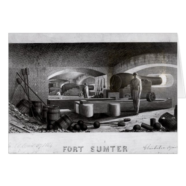 Fort Sumter, vue intérieure de batterie de (Devant horizontal)