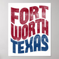 Fort Worth Poster Texas Typography