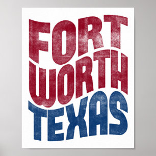 Fort Worth Poster Texas Typography