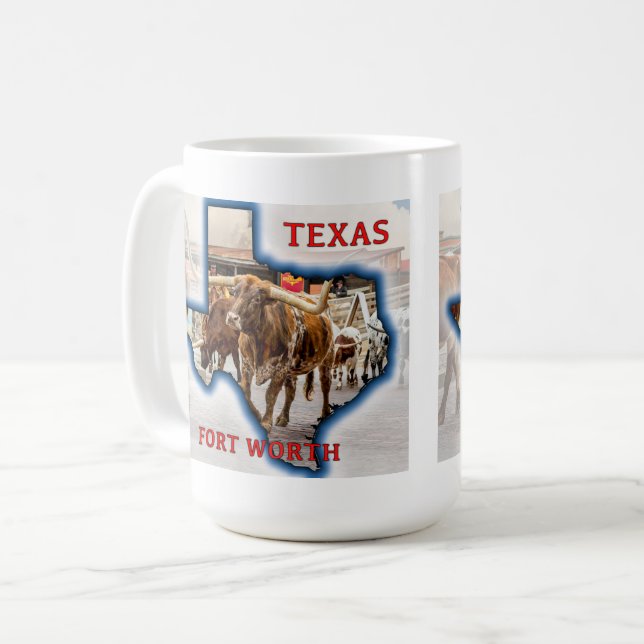 Fort Worth Yards Stocks, Texas, Mug (Devant gauche)