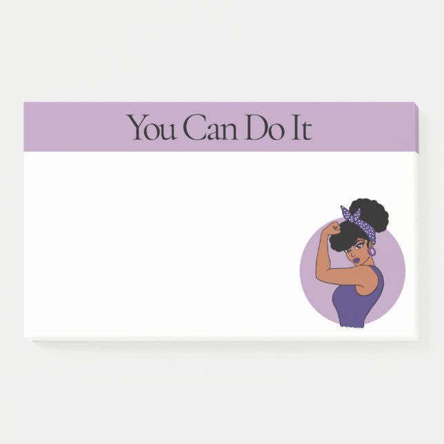 Forte femme noire Post-it Notes (Devant)