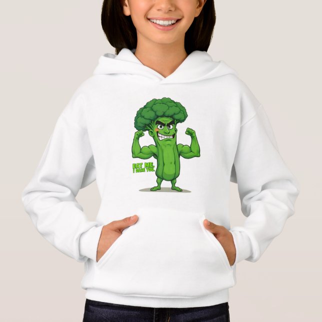 Forte Légume Club-Flexing Broccoli Drôle Cartoon (Devant)