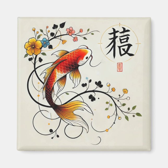 Fortune Koi Magnet (Devant)