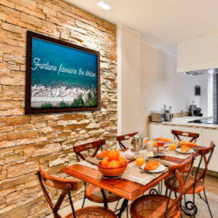 Fortune privilégie le brave poster proverbe