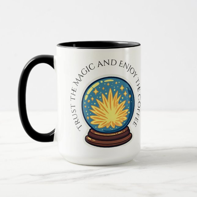 Fortune Teller Orb Halloween Café Mug (Gauche)