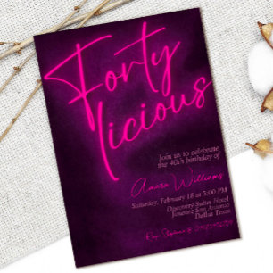 Fortylicious 40th Birthday Invitation