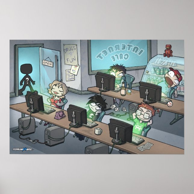 Forumwarz Internet Cafe Poster (Devant)