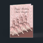 Foster Daughter, une carte d'anniversaire de balle<br><div class="desc">Une belle ballerine dansant sur une carte d'anniversaire pour une fille adoptive</div>