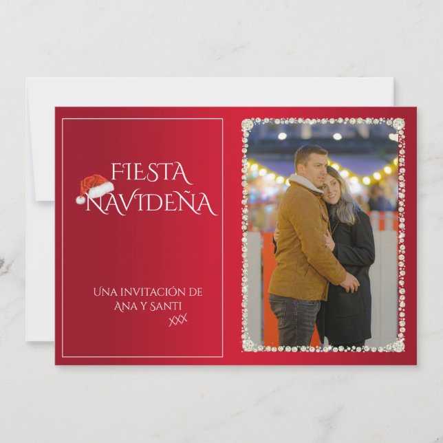 Foto Fiesta Navideña Christmas Party Invitation (Devant)