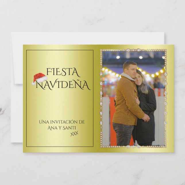 Foto Fiesta Navideña Christmas Party Invitation (Devant)