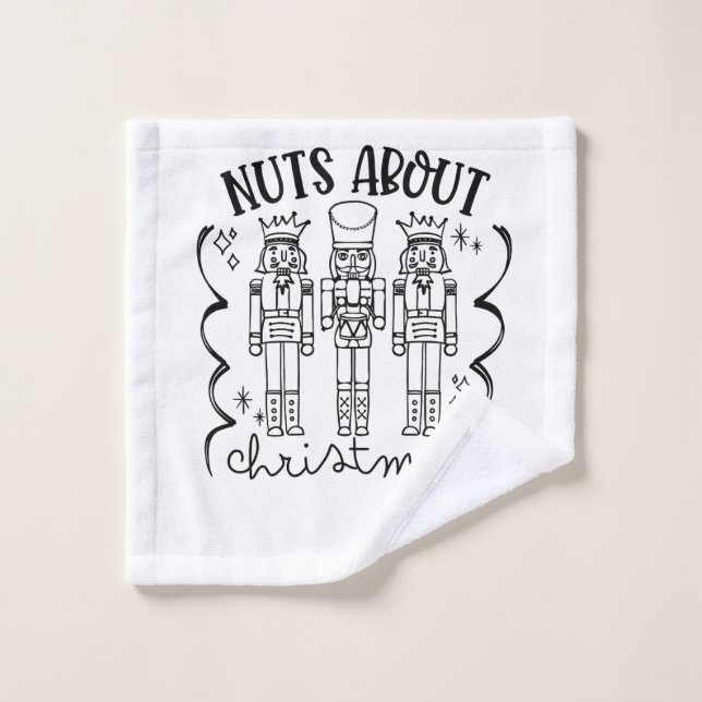Fou de Noël Casse-Noisette drôle de Noël  (Gant de toilette)