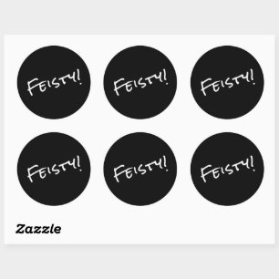 Fou ! Sticker rond classique