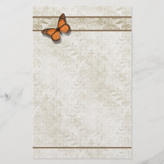 Fougères de papillon de ~ de papeterie de motif de (Devant)