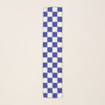 Foulard À damiers Bleu et Blanc<br><div class="desc">art numérique Abstrait de carrés bleus et blancs en formation à damiers.</div>