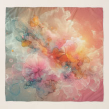 Abstract Floral Cloud Ink Landscape