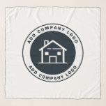 Foulard Ajouter un logo d'entreprise personnalisé Société<br><div class="desc">Ajoutez votre propre logo d'entreprise à ce foulard, qu'il s'agisse d'une image, d'un mot-symbole ou d'une photo facilement à ce modèle personnalisable pour promouvoir et sensibiliser votre marque et votre entreprise existantes. Vous pouvez ajouter l'adresse ou le slogan de votre site Web ou supprimer le texte de l'espace réservé en...</div>