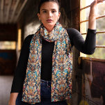Foulard Art Floral d'inspiration occidentale Turquoise Tur<br><div class="desc">Art Floral Occidental motif damassé long foulard dans palette de couleurs turquoise et turquoise avec des tons de terre et des touches de rose rose. De beaux accessoires de mode occidentale décoratifs pour la cowgirl moderne. Un ajout charmant et élégant à toute armoire occidentale ! Montre-leur qui est la belle...</div>