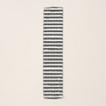 Foulard Blanc noir rayé élégant<br><div class="desc">Design rayé noir blanc. Vous êtes invités à visiter mon magasin pour des produits plus beaux.</div>
