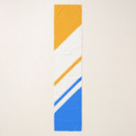 Foulard Bleu Bleu Bleu Bleu Bleu Bleu Bleu Bleu Bleu Bleu<br><div class="desc">Cette conception moderne et élégante dispose de trois coins droit blanc différent largeur,  bandes de course parallèle diagonales contre des arrière - plans bleus et jaunes éclatants.</div>