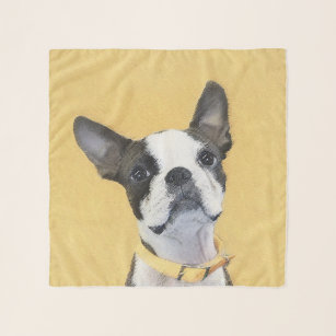 Foulard Boston Terrier Peinture - Cute Original Chien Art