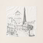 Foulard Café Paris<br><div class="desc">Cafe Paris, ajouter une couleur arrière - plan</div>