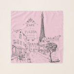 Foulard Café Paris Scarf<br><div class="desc">Cafe Paris, ajouter une couleur arrière - plan</div>