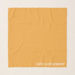 Foulard Cape Gooseberry yellow color name<br><div class="desc">Le Cap Gooseberry,  également connu sous le nom de Physalis,  est un plante de la famille de la nuit,  dont les baies poussent à l'intérieur d'un calyx de papeterie protectrice. Ici,  la couleur jaune chaud distinctif de la baie donne son nom à l'une des nuances signature de Nomencolors.</div>