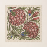 Foulard Carnation Carrelage Fleur Antique Art Rustique<br><div class="desc">Carnation rouge et rose - Cette image est basée sur un dessin d'art graphique antique montrant une fleur de maïs ou une fleur de carnation à fleurs bleues. Créé par le designer de tuiles William de Morgan, un collaborateur avec William Morris, l'un des plus célèbres designers de l'ère des arts...</div>