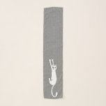 Foulard Chat Blanc Se Maintenant Avec Des Lèvres Drôle<br><div class="desc">Complétez votre tenue avec cet accessoire de mode félin amusant. Un chat blanc fou est accroché à cette écharpe cool. Fait un cadeau original de nouveauté pour les amateurs de chou ! Visitez Jenn's Doodle World pour plus de produits présentant ce design original pour chat. ©Jenn Kay</div>