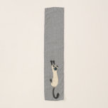 Foulard Chat siamois suspendu | Chat drôle<br><div class="desc">Complétez votre tenue avec cet accessoire de mode félin amusant. Crazy Siamese chat est accroché à cette écharpe cool. Fait un cadeau original de nouveauté pour les amateurs de chou ! Visitez Jenn's Doodle World pour plus de produits présentant ce design original pour chat. ©Jenn Kay</div>