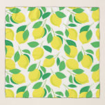 Foulard Citrons et motifs feuille<br><div class="desc">Motif tropical avec citrons et feuilles dessinés dans Illustrator.</div>