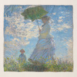 Foulard Claude Monet - La Promenade, Femme avec un Parasol<br><div class="desc">La Promenade,  Femme avec un Parasol / Madame Monet et son fils / La Promenade / La Femme a l'ombrelle - Claude Monet,  1875</div>