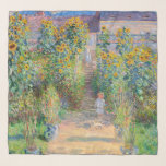Foulard Claude Monet - Le jardin de l'artiste à Vetheuil<br><div class="desc">Jardin de l'artiste à Vetheuil / Le jardin de l'artiste à Vetheuil - Claude Monet,  Huile sur toile,  1881</div>