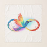 Foulard Colibri arc-en-ciel avec symbole Infinity<br><div class="desc">Beau tatouage à débordement avec colibri arc-en-ciel. Arc-en-ciel.</div>