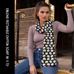 Foulard Cookies colorés Macarons noir long rectangle<br><div class="desc">Longue écharpe en mousseline rectangle avec un motif macaron coloré avec un arrière - plan noir. D'autres tailles sont disponibles. Personnalisez-le ou modifiez-le à l'aide de la barre d'outils de conception pour ajouter du texte ou du carrelage et redimensionner l'image.</div>