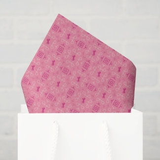 Foulard de cowgirl en papier de soie rose Dismal C