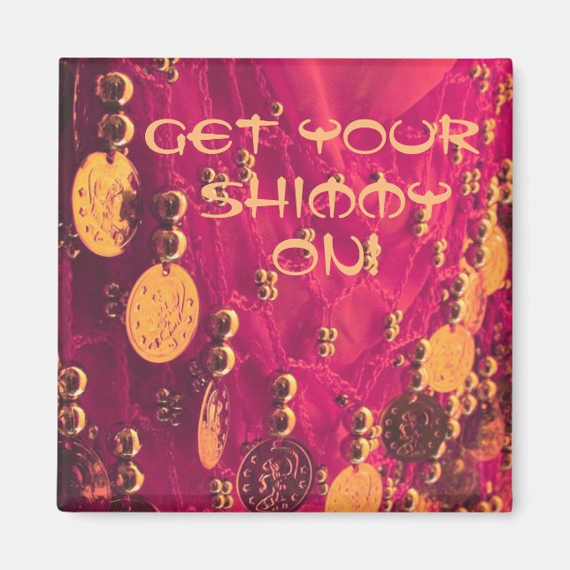 Foulard de danse du ventre avec aimant de monnaie (Devant)